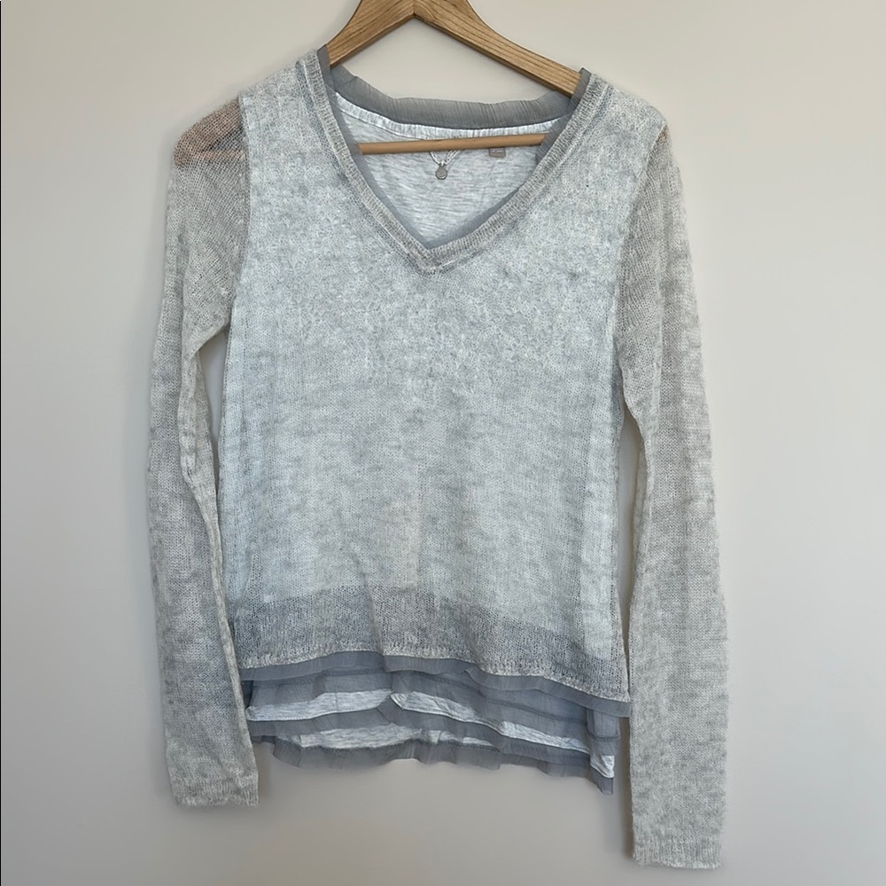 Anthropologie Gray Long Sleeve Sweatshirt